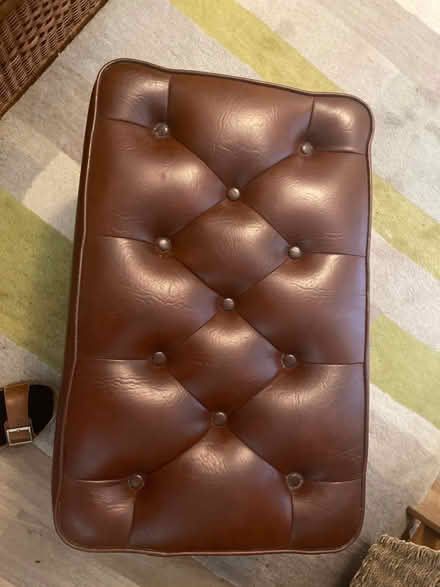 Photo of free Brown leather ? Footstool (Rodwell DT4) #2