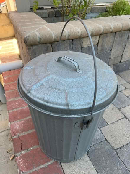 Photo of free Small metal trash can (Montrose) #2