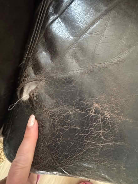 Photo of free 2 brown leather armchairs (denton m34) #4