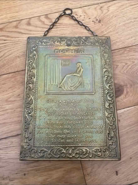 Photo of free Old! “Mother” Plaque (Cheshunt En8) #1