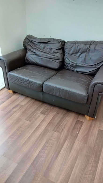 Photo of free 2 seater faux leather settee (Upton CH49) #1