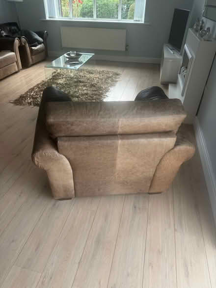 Photo of free 2 brown leather armchairs (denton m34) #2