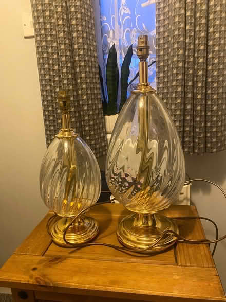 Photo of free 2 heavy glass lamp bases (Southdown) #1