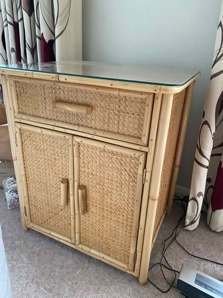 Photo of free Wicker cupboard with glass top (Rickmansworth wd3) #1