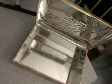 Photo of free Large cookie tin with hinged top (North Laurel/Savage) #2