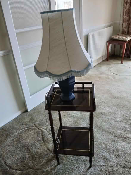 Photo of free Tall table and lamp (LU1. Caddington) #2