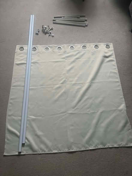 Photo of free Sets of beige curtains & brackets and poles (Kennington SE11) #1