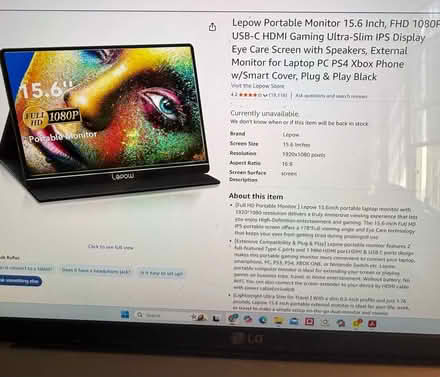 Photo of free Portable monitor with stand (South Slope) #2