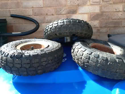 Photo of free Wheel barrow size wheels x 3 (Billing Road East area) #1