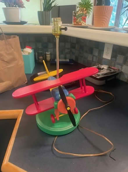 Photo of free Wood airplane lamp base (East Boulder) #1