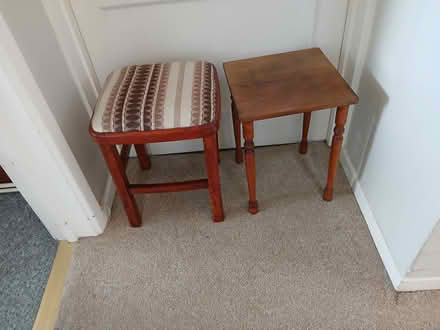 Photo of free Small table and small stool (LU1. Caddington) #3