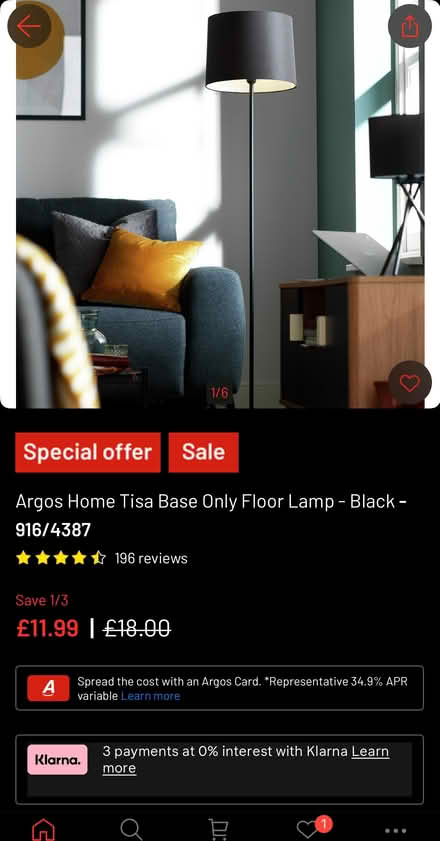 Photo of Floor lamp (Mexborough S64) #1