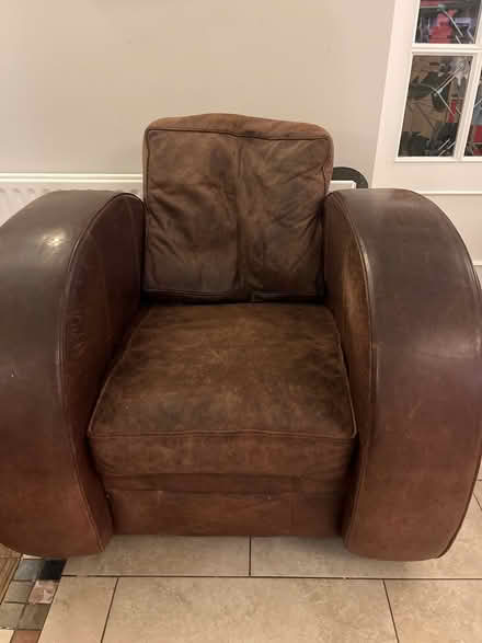 Photo of free Much loved leather chair (Ballyogan Rd, Dublin 18) #1