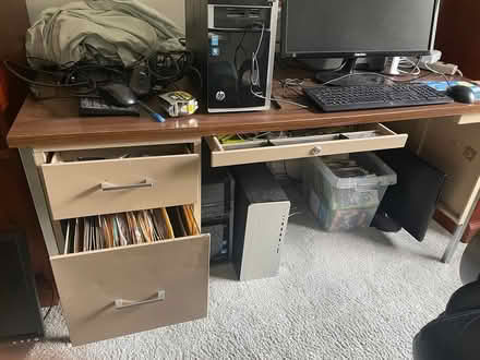 Photo of free Office desk 60 W x30”deepx29”H (Granby ct near 20 and 189) #1