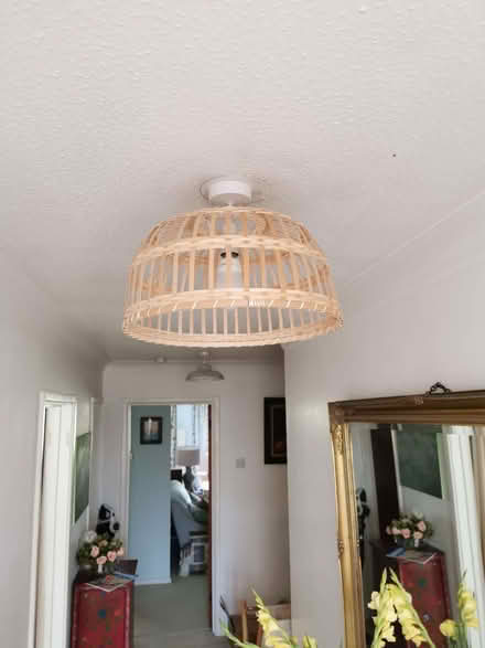 Photo of free 2 bamboo lampshades (Leighton Buzzard LU7) #1