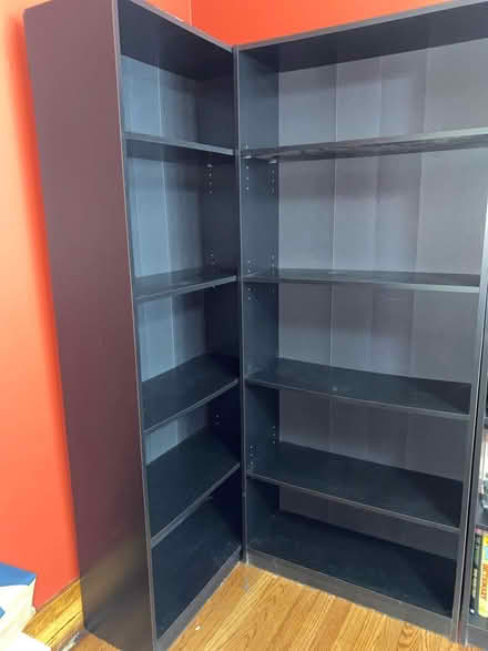 Photo of free 2 black bookshelves (South Hammond) #1