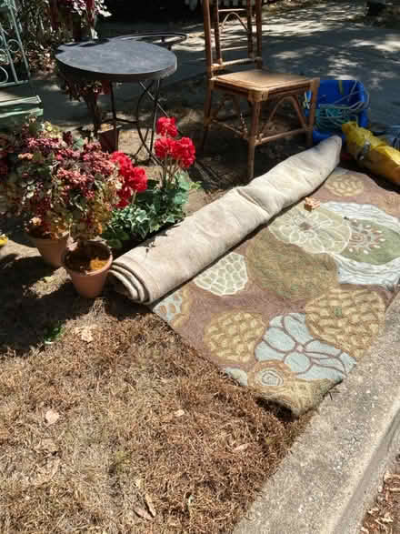 Photo of free Large wool hooked rug. Patio furn (takoma Park, MD) #2