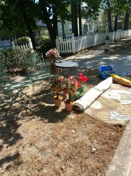 Photo of free Large wool hooked rug. Patio furn (takoma Park, MD) #1