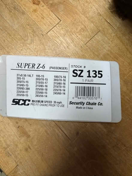 Photo of free Tire cable chains, passenger car (Cherry Chase Sunnyvale) #2
