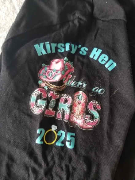 Photo of free Black t-shirt cowboy flower design (Gloucester) #3