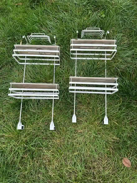 Photo of free Bathroom shelf metal and bamboo (Woodford green IG8) #1