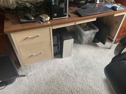 Photo of free Office desk 60 W x30”deepx29”H (Granby ct near 20 and 189) #2
