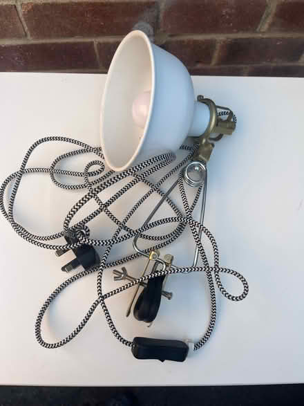 Photo of free IKEA hanging rail unit, clip on desk lamp (Sunninghill SL5) #1