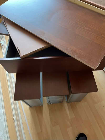Photo of free IKEA Malm black brown bed bed and a set of Drawers (Hednesford WS12) #1