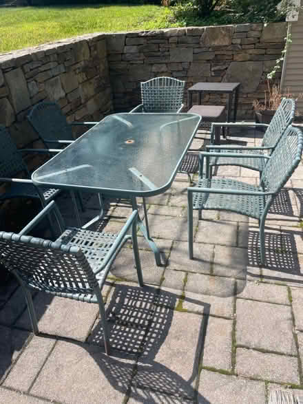 Photo of free Patio table with 6 chairs (Sutton) #1