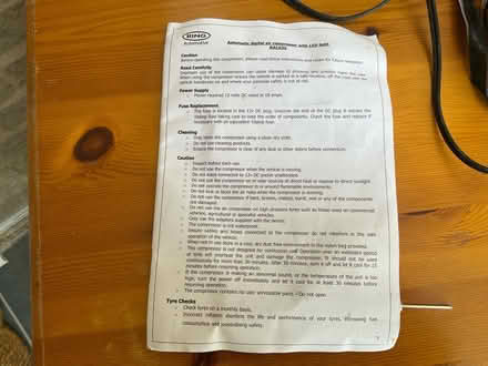 Photo of free Car tyre automatic air compressor RAC630 (Eynsham OX29) #2