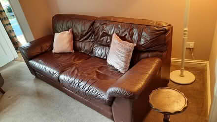 Photo of free Leather sofa 3 seater (cockermouth) #2