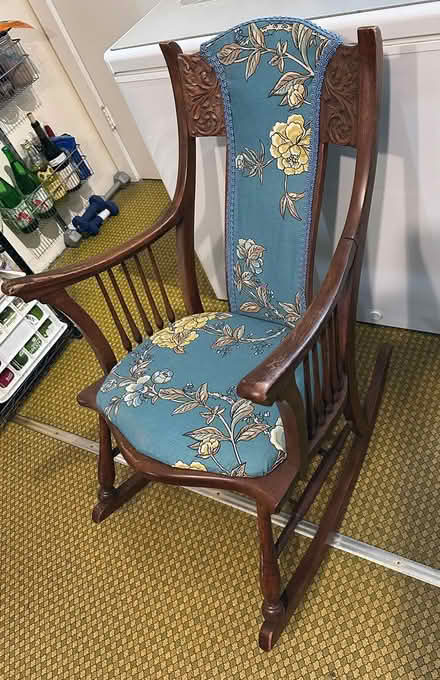 Photo of free antique wooden rocking chair (Alameda) #2
