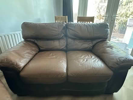 Photo of free 2 seater leather sofas x 2 (Wimblebury WS12) #1