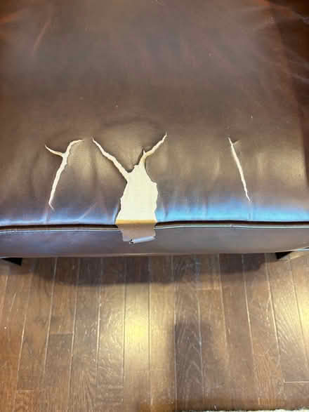 Photo of free Faux leather arm chair (Capitol Hill, Duncan St NE) #4