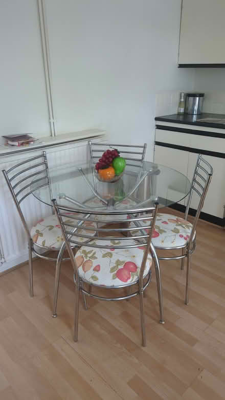 Photo of free Glass Table & 4 chairs (Epsom KT18) #2