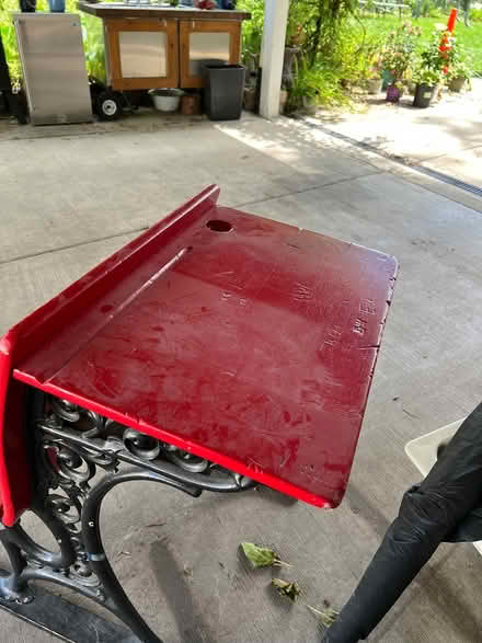 Photo of free Antique desk painted red (Downers Grove) #2