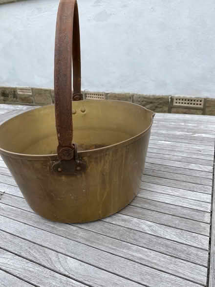 Photo of free Large brass jam pan (BD17 5LZ) #2