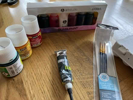 Photo of free Glass paints and brushes (Firswood M16) #1