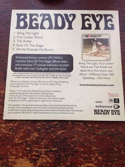 Photo of free Beady eye CD (Crewkerne) #2