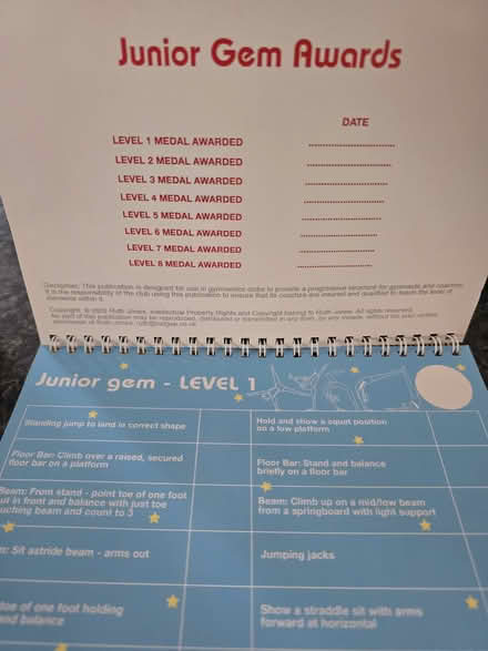 Photo of free Junior Gem gymnastics book (IG6 3s) #2