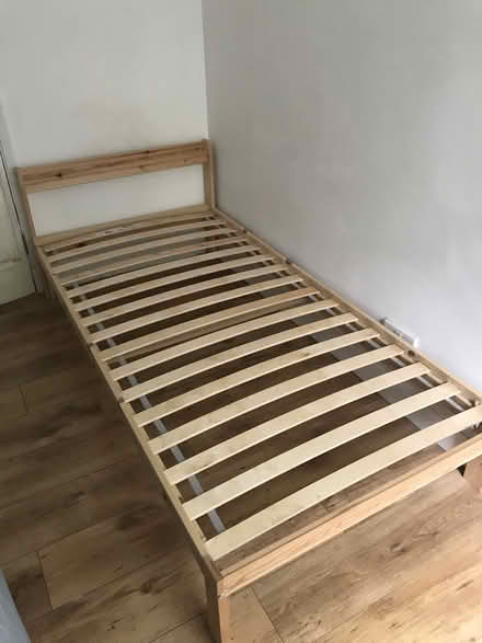 Photo of free Ikea single bed frame + mattress (Essex Road N1) #1