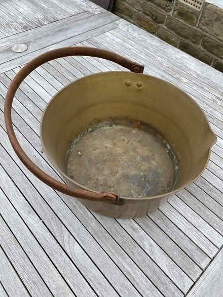 Photo of free Large brass jam pan (BD17 5LZ) #1