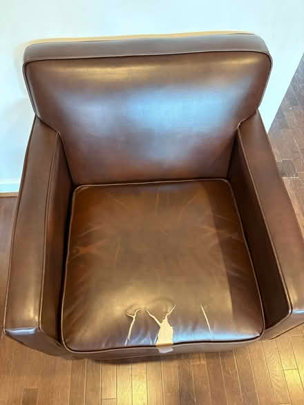 Photo of free Faux leather arm chair (Capitol Hill, Duncan St NE) #3