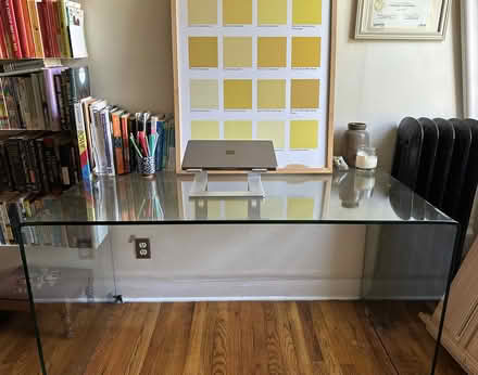 Photo of free Very Nice Glass Desk (Heavy) (bed Stuy) #1
