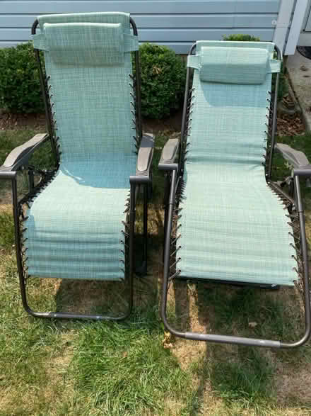 Photo of free 2 folding lounge chairs (Somerset, NJ, off DeMott Lane) #1
