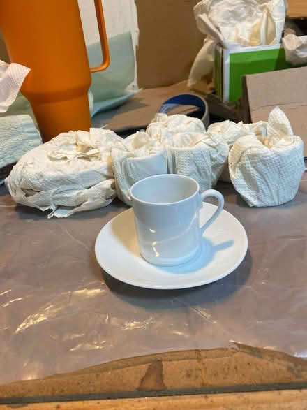 Photo of free Set of 6 espresso cups with saucers (Matthews) #1