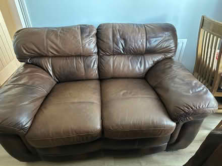 Photo of free 2 seater leather sofas x 2 (Wimblebury WS12) #3