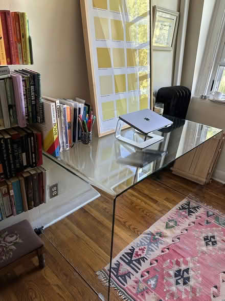 Photo of free Very Nice Glass Desk (Heavy) (bed Stuy) #2