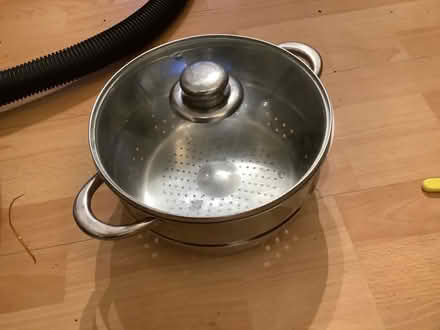 Photo of free Large, 9 inch diameter steamer inset with lid (Brampton S40) #1