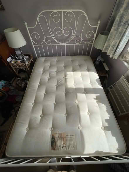 Photo of free Double mattress and bed frame (Latchmere SW11) #3